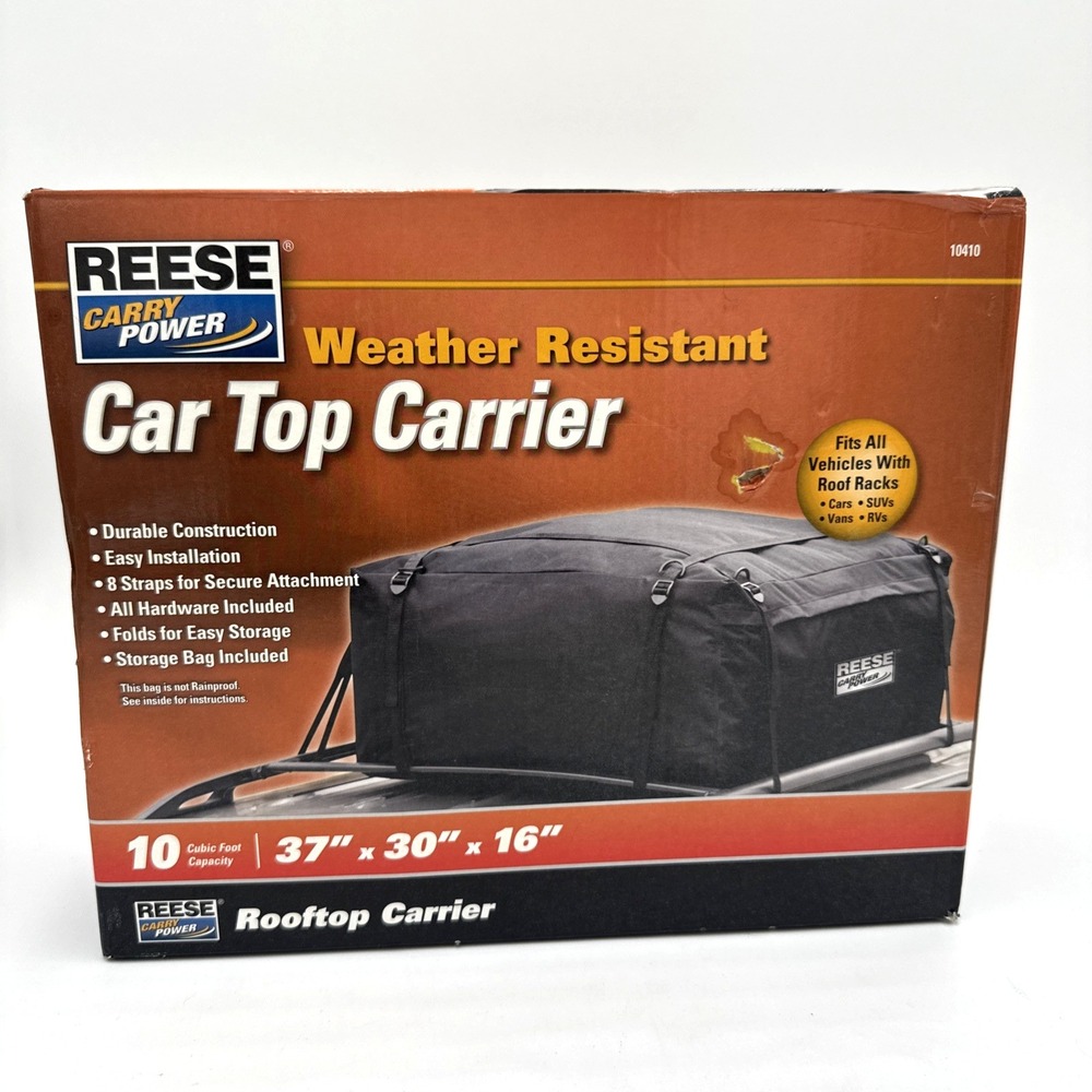 Reese Car Top Cargo Bag 37x30x16 Weather Resistant Roof Rack Carrier